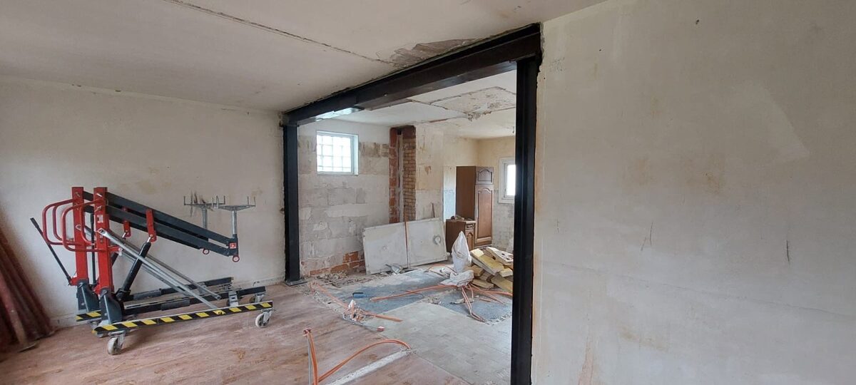 Ouverture mur porteur cuisine — chantier ARCIVIL